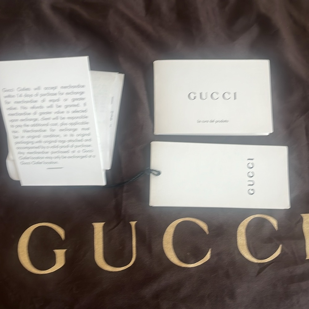 Gucci crossbody bag Guccissima Nylon Monogram Double Buckle Flap Vibrant Red - Picture 4 of 12